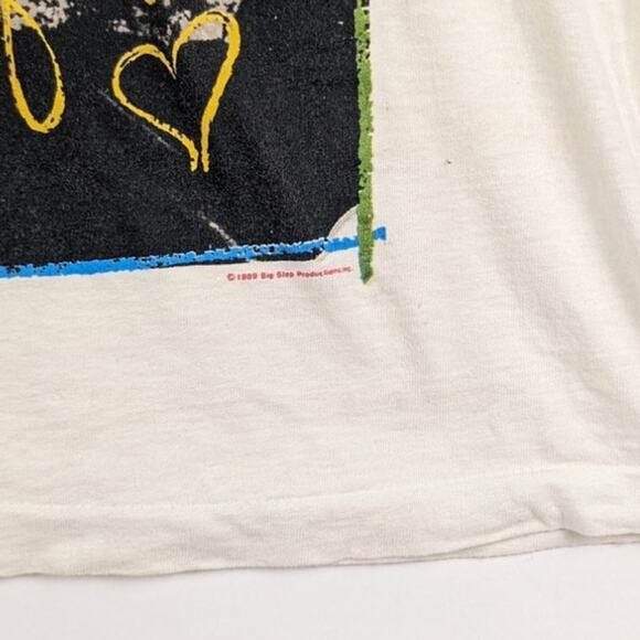 Vintage 80s New Kids on the Block Band Concert White Shirt Size Medium - Picture 5 of 8